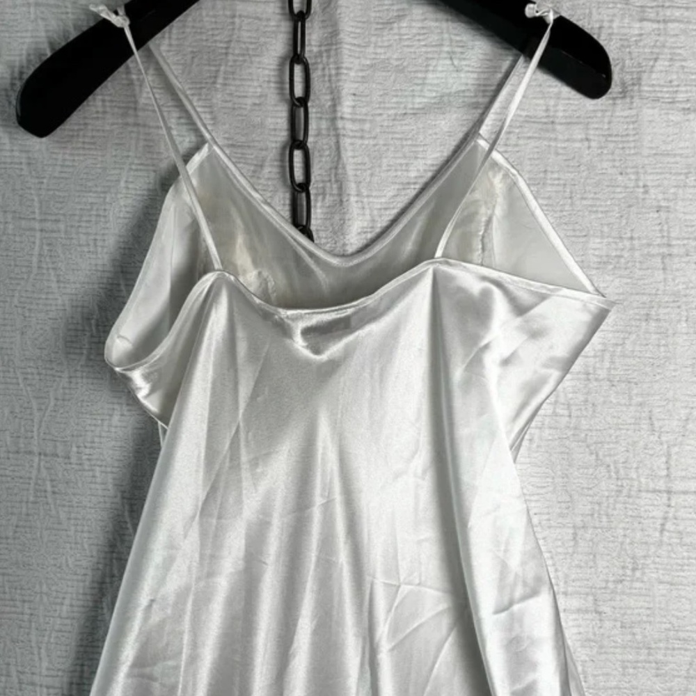 Vintage Gold Label Victoria's Secret Maxi Slip Dress white cream spaghetti strap - Picture 10 of 15